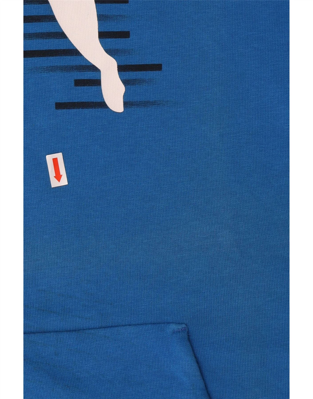 PUMA Mens Graphic Hoodie Jumper Large Blue Cotton