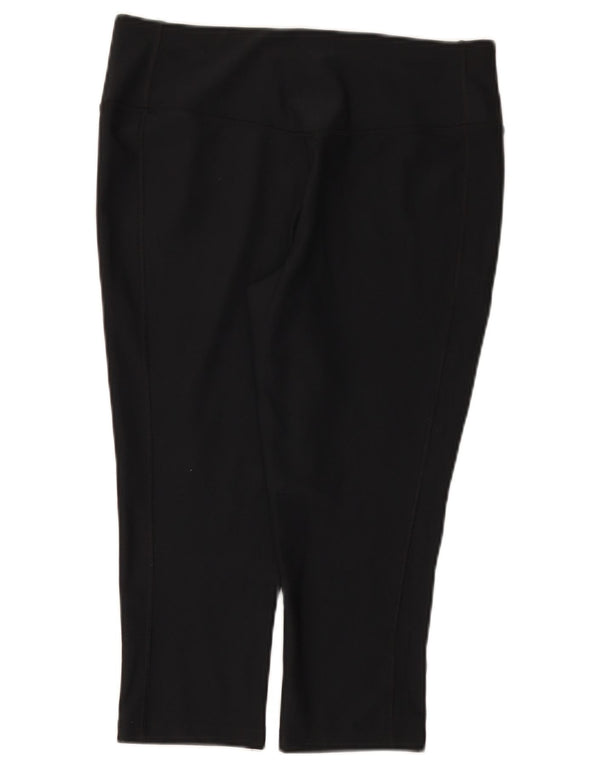 Nike Womens Dri Fit Capri Leggings UK 14 Large Black Polyester