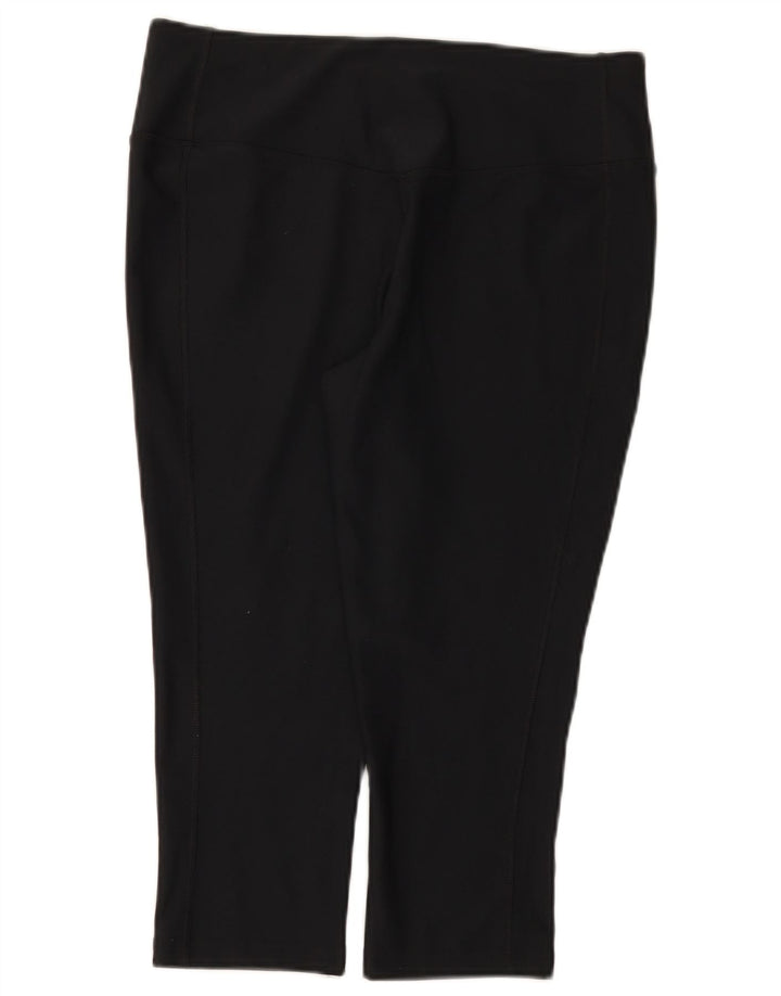 Nike Womens Dri Fit Capri Leggings UK 14 Large Black Polyester