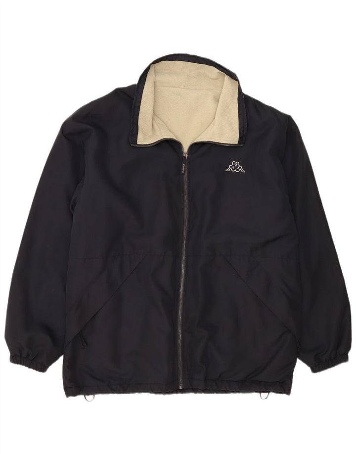 Kappa Mens Reversible Jacket UK 40 Large Black Polyester