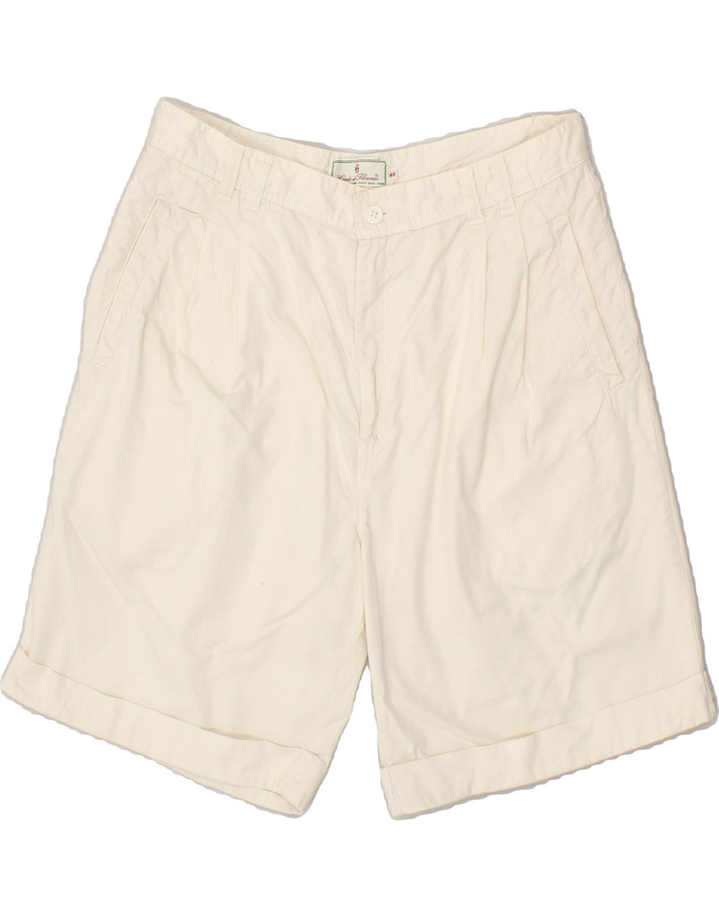 CONTE OF FLORENCE Mens Chino Shorts IT 48 Medium W32 Off White Cotton Vintage Conte of Florence and Second-Hand Conte of Florence from Messina Hembry 