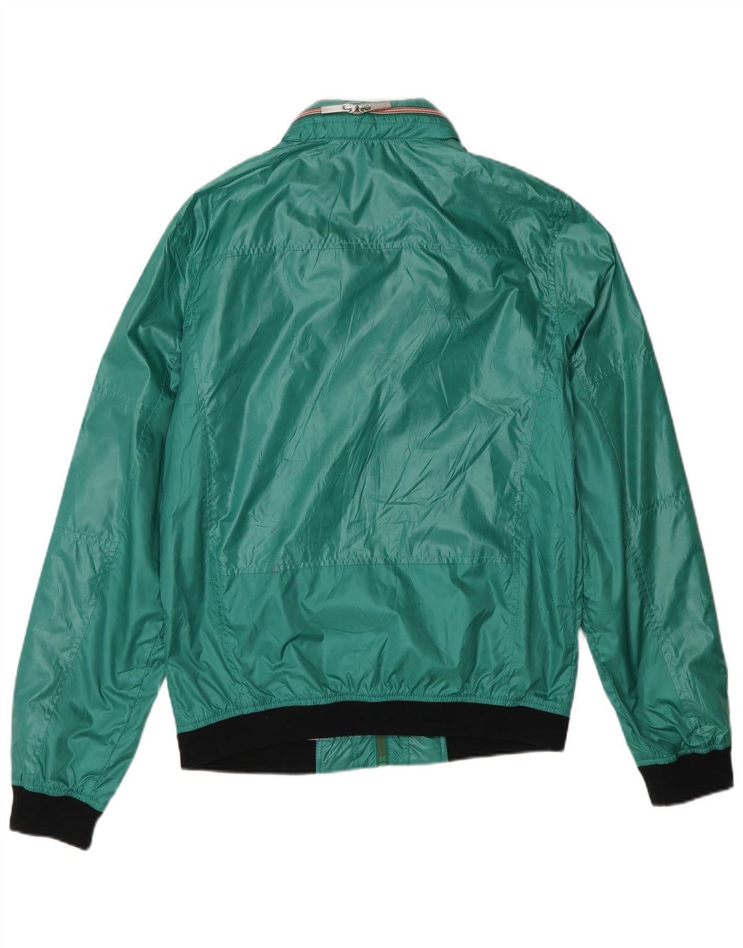 Calvin Klein Jeans Womens Graphic Hooded Bomber Jacket UK 14 Medium Green