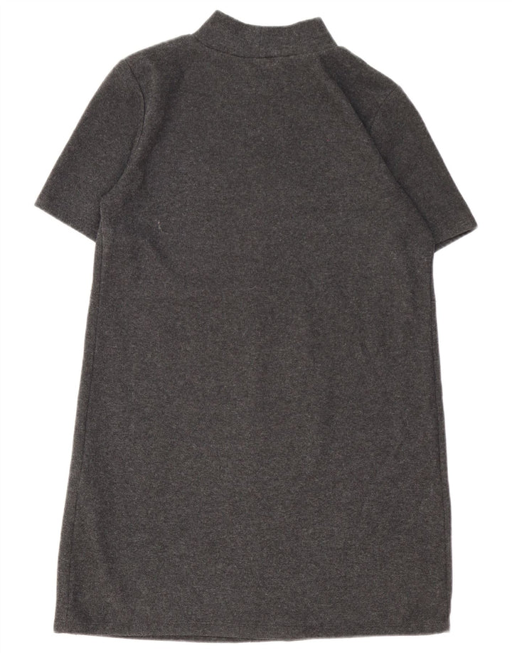Zara Womens Jumper Dress UK 16 Large Grey Polyester