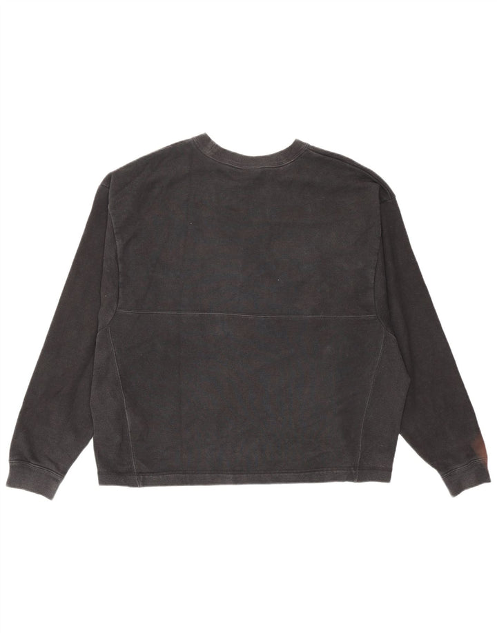 Nike Womens Oversized Sweatshirt Jumper UK 14 Medium Black Cotton