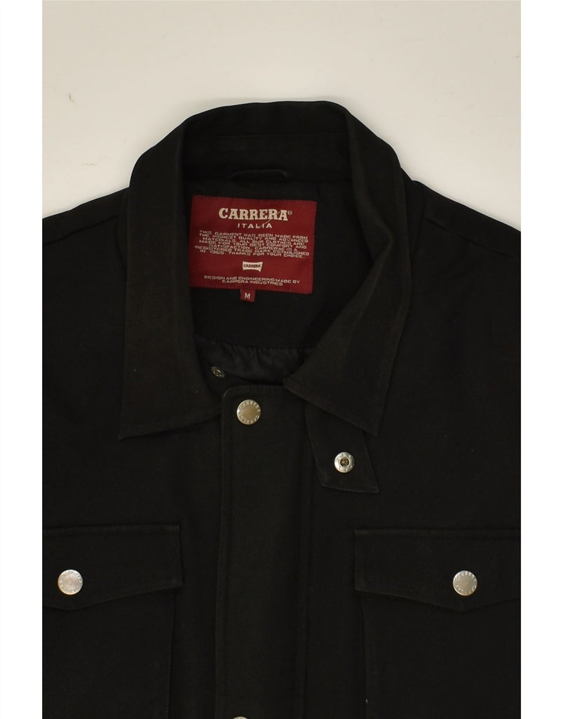 CARRERA Mens Utility Jacket UK 38 Medium Black Polyester | Vintage Carrera | Thrift | Second-Hand Carrera | Used Clothing | Messina Hembry 