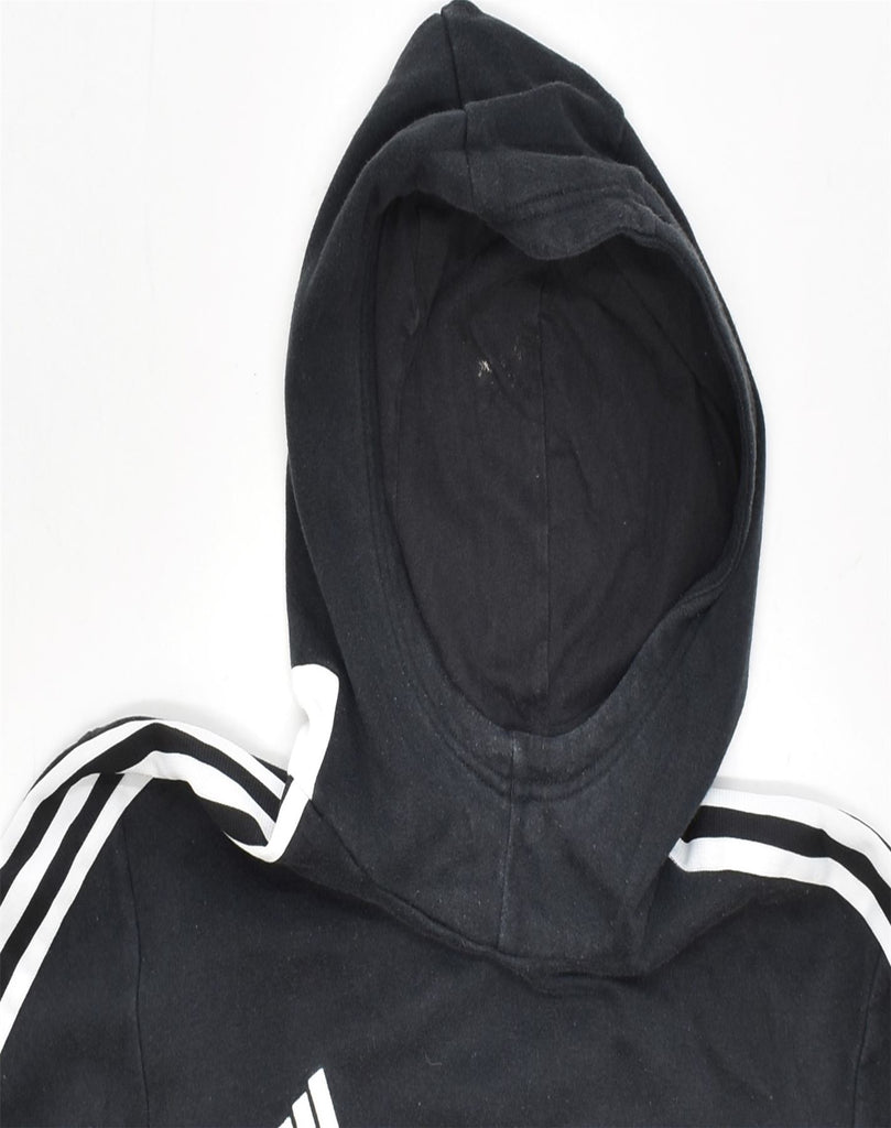 ADIDAS Mens Hoodie Jumper Large Black Cotton | Vintage | Thrift | Second-Hand | Used Clothing | Messina Hembry 