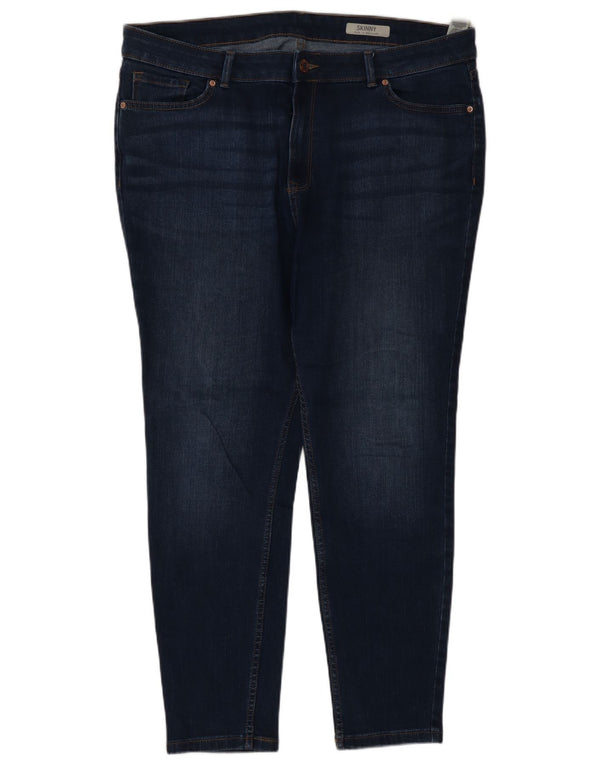 Marks & Spencer Womens Regular Skinny Jeans UK 18 XL W36 L28 Navy Blue