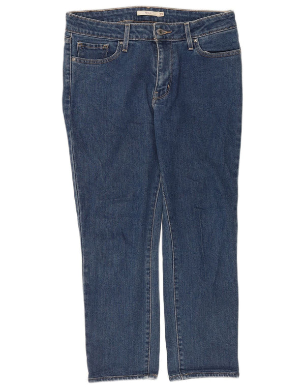 LEVI'S Womens 712 Crop Slim Jeans W29 L24 Blue Cotton
