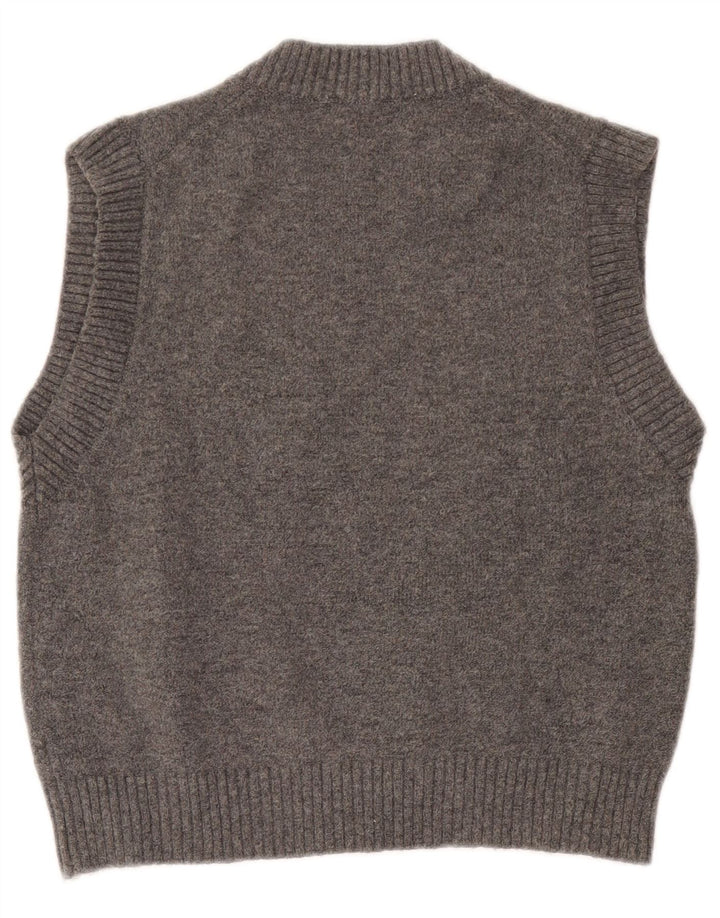 Zara Womens Vest Tank Top UK 14 Medium Grey Polyester