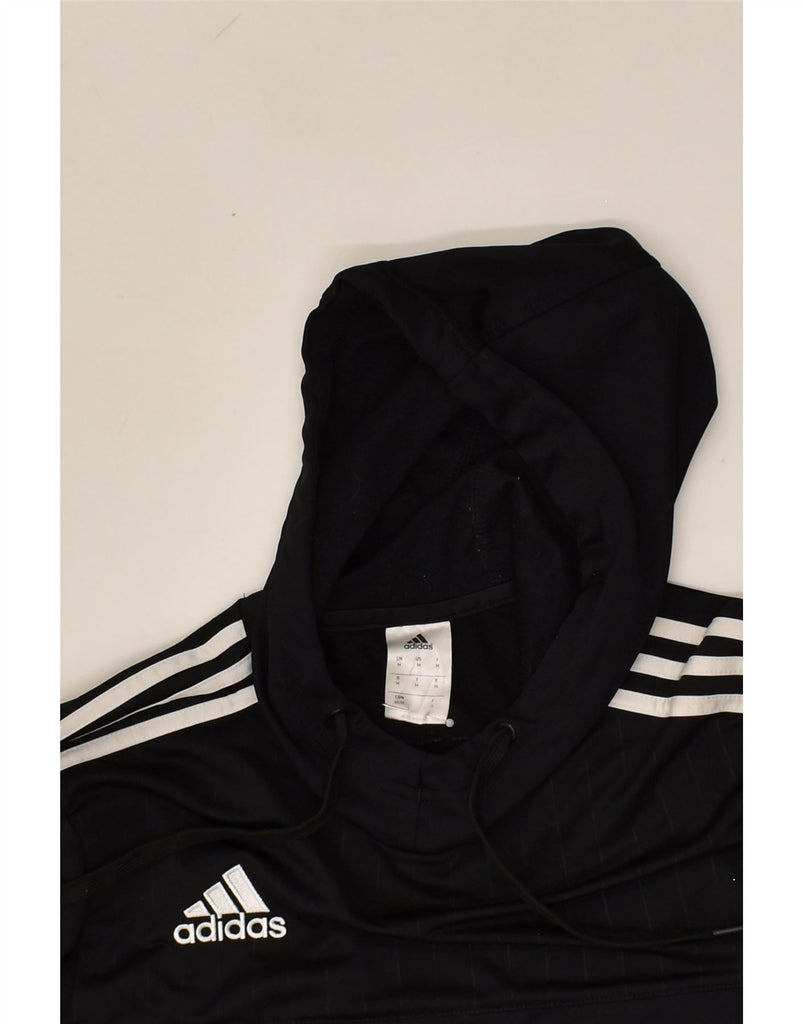 ADIDAS Mens Hoodie Jumper Medium Black Polyester | Vintage Adidas | Thrift | Second-Hand Adidas | Used Clothing | Messina Hembry 