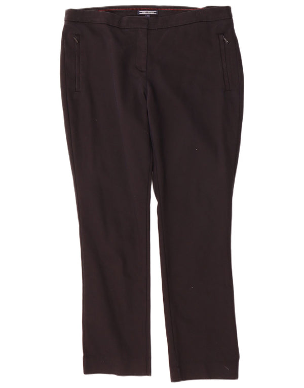 Tommy Hilfiger Womens Slim Chino Trousers US 10 Large W34 L28 Black Nylon