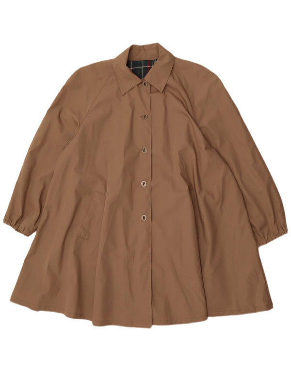 Vintage Womens Oversized Trench Coat UK 18 XL Beige Polyester