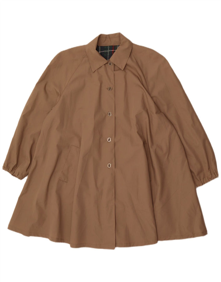 Vintage Womens Oversized Trench Coat UK 18 XL Beige Polyester