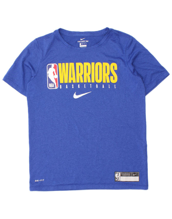 Nike Boys Golden State Warriors Graphic T-Shirt Top 8-9 Years Small Blue