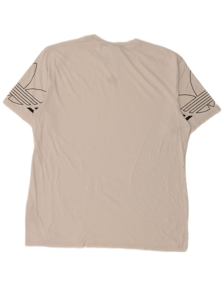 Adidas Mens Graphic T-Shirt Top Large White Cotton
