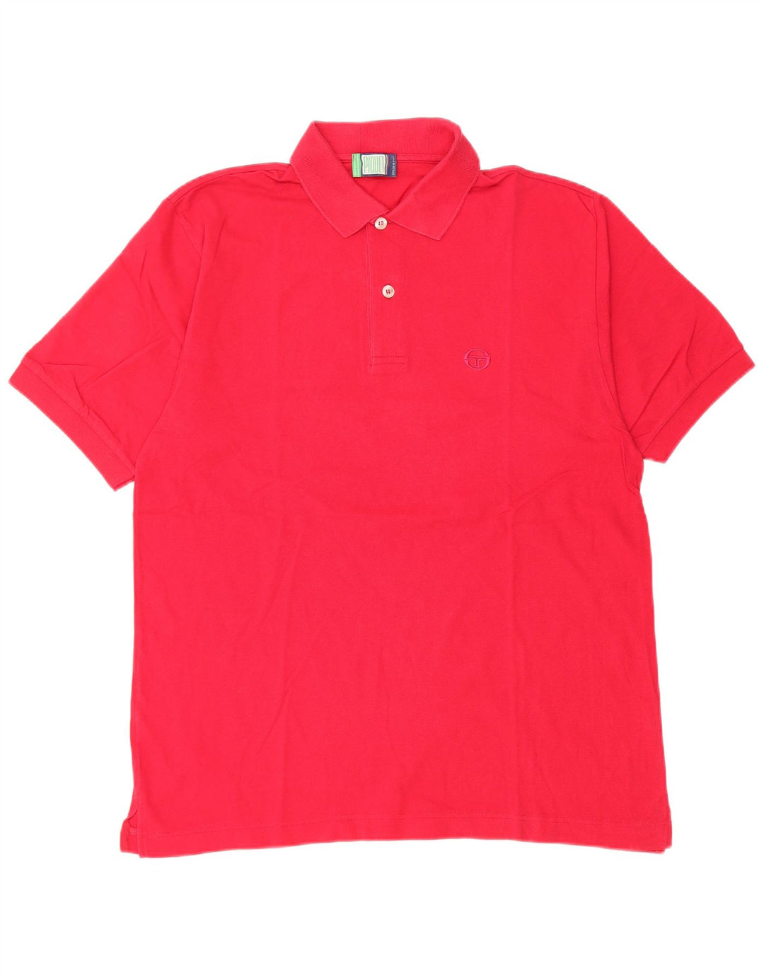 Sergio Tacchini Mens Polo Shirt IT 48 Medium Pink Cotton