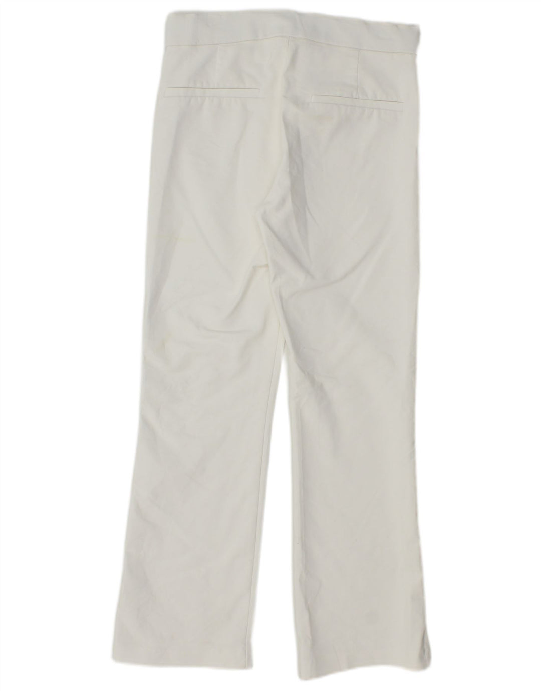 ZARA Womens Straight Cropped Trousers XS W26 L25 White