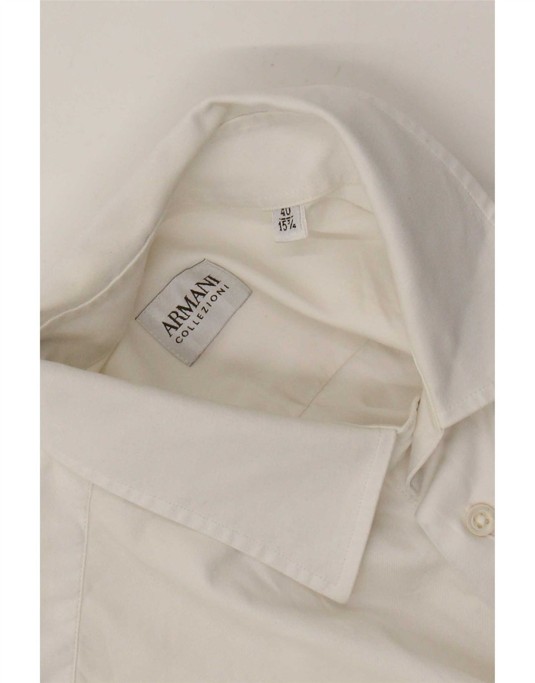 Armani Collezioni Mens Shirt Size 40 15 3/4 Medium White