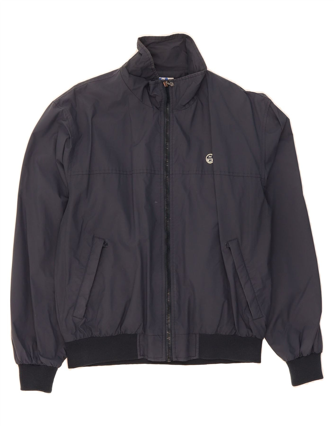 NORTH SAILS Mens Bomber Jacket UK 40 Large Navy Blue Vintage North Sails and Second-Hand North Sails from Messina Hembry 