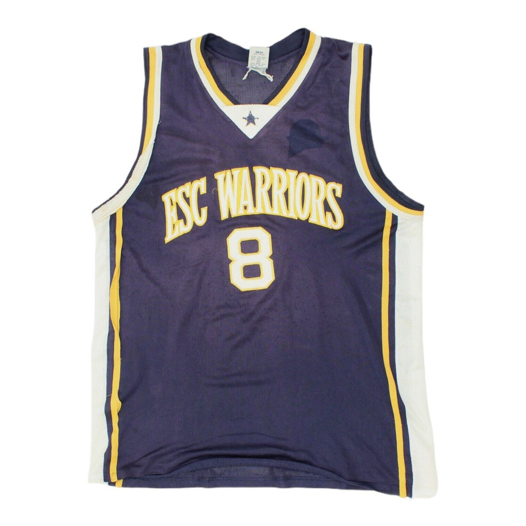 ESC Warriors Mens Navy Basketball Jersey | Vintage Australian School Sportswear Vintage Messina Hembry and Second-Hand Messina Hembry from Messina Hembry 