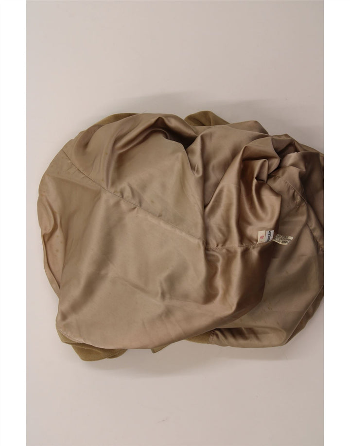 VINTAGE Womens Suede Jacket EU 42 XL Beige Leather Vintage Vintage and Second-Hand Vintage from Messina Hembry 