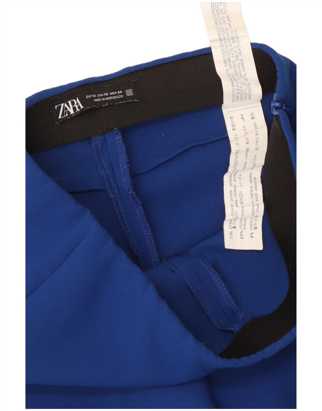 Zara Womens Bootcut Casual Trousers XS W24 L26 Blue Polyester
