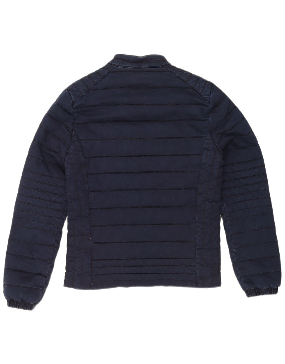 Guess Mens Padded Jacket UK 40 Large Navy Blue Cotton