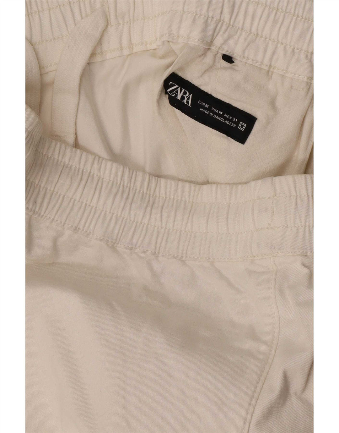 Zara Mens Chino Shorts Medium W31 White