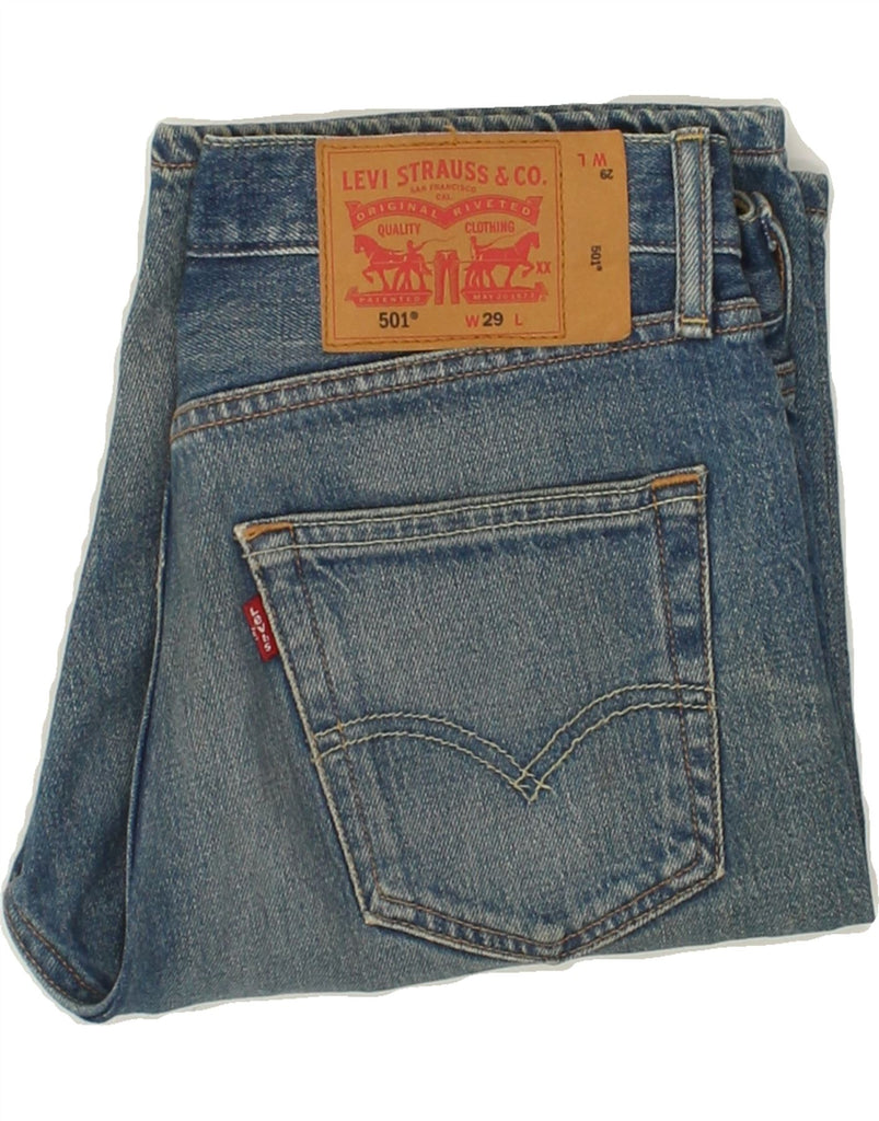 LEVI'S Mens 501 Denim Shorts W29 Small Blue Cotton Vintage Levi's and Second-Hand Levi's from Messina Hembry 