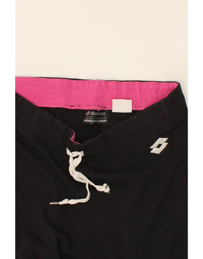 LOTTO Womens Tracksuit Trousers Joggers UK 14 Medium  Black Vintage Lotto and Second-Hand Lotto from Messina Hembry 