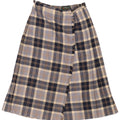 Highland Womens Wrap Skirt EU 38 Medium W28  Navy Blue Plaid Wool