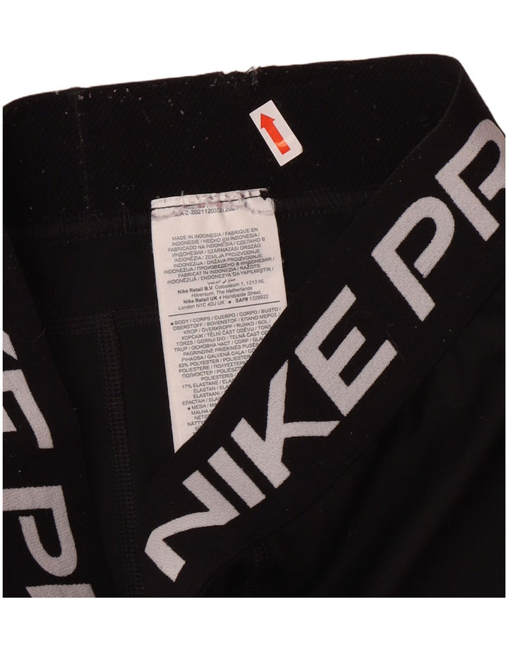 NIKE Girls Dri Fit Leggings 13-14 Years XL Black Polyester