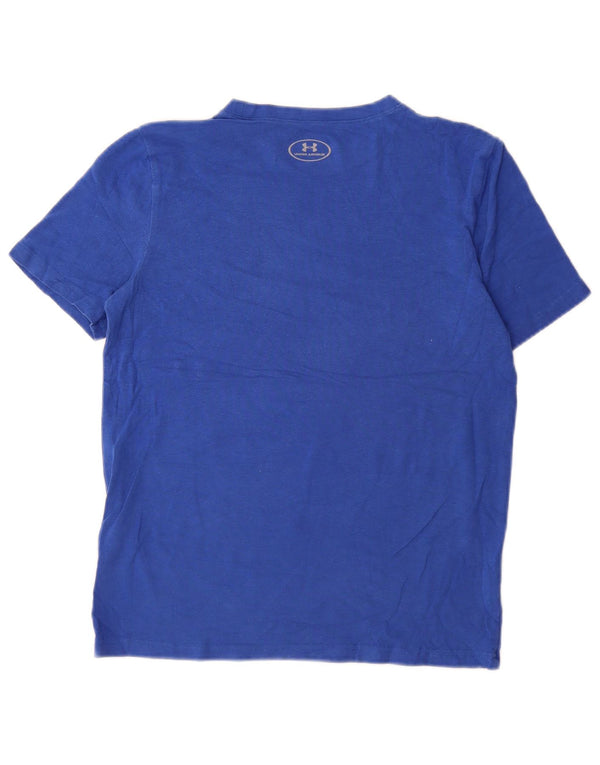 UNDER ARMOUR Girls loose T-Shirt Top 11-12 Years Large  Blue Cotton