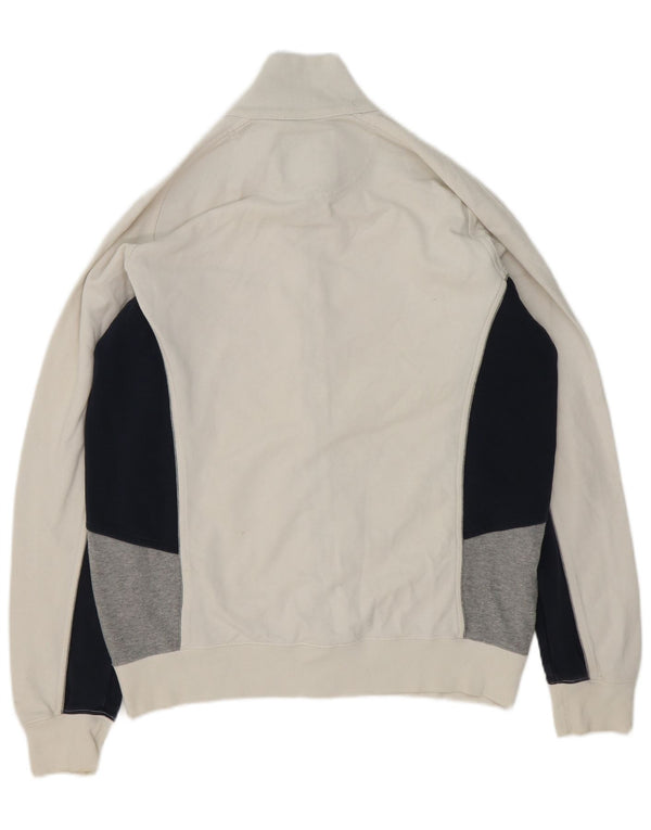 Champion Mens Tracksuit Top Jacket XL White Colourblock Cotton