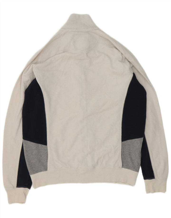 Champion Mens Tracksuit Top Jacket XL White Colourblock Cotton