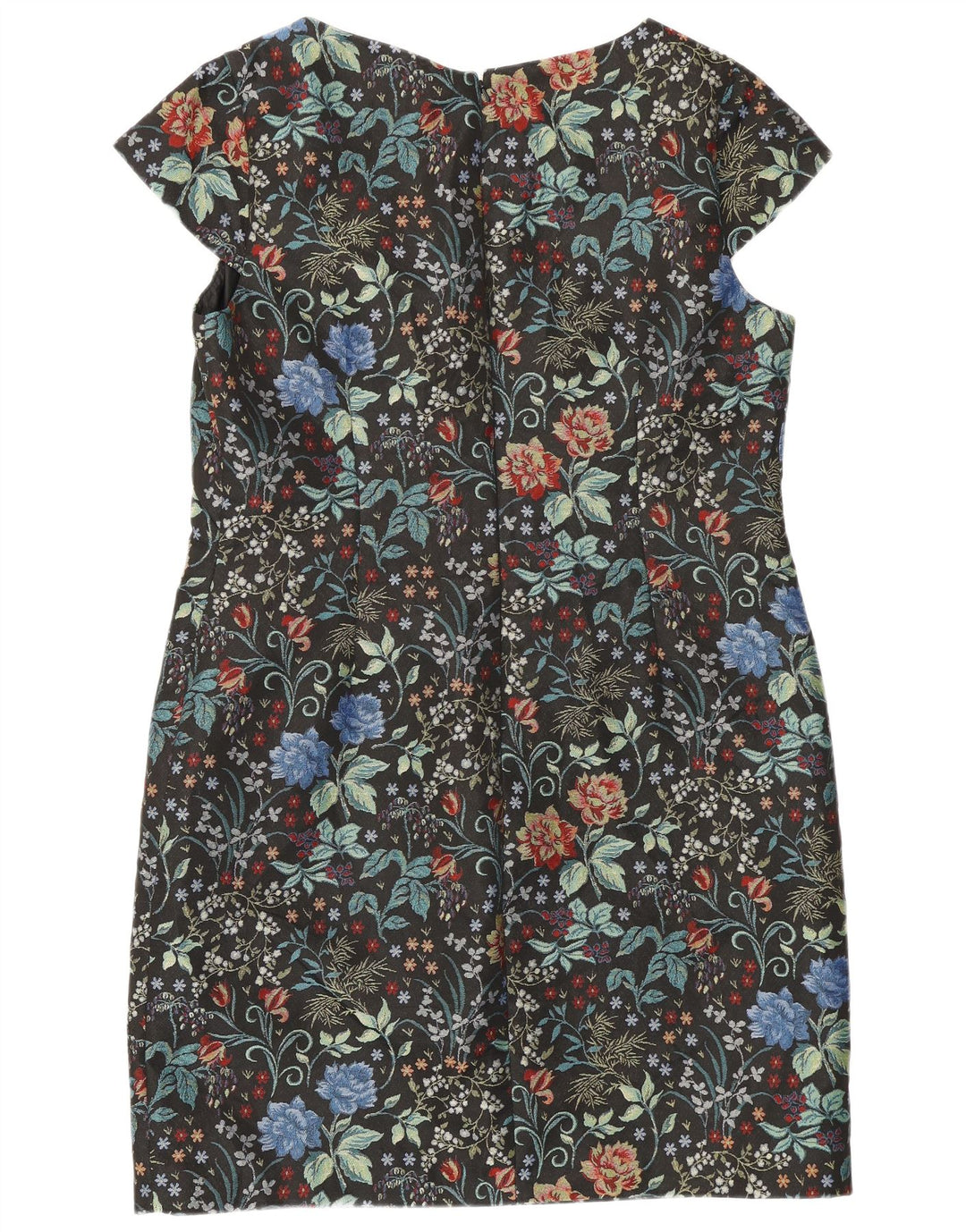 Monsoon Womens Sheath Dress UK 18 XL Black Floral Polyester