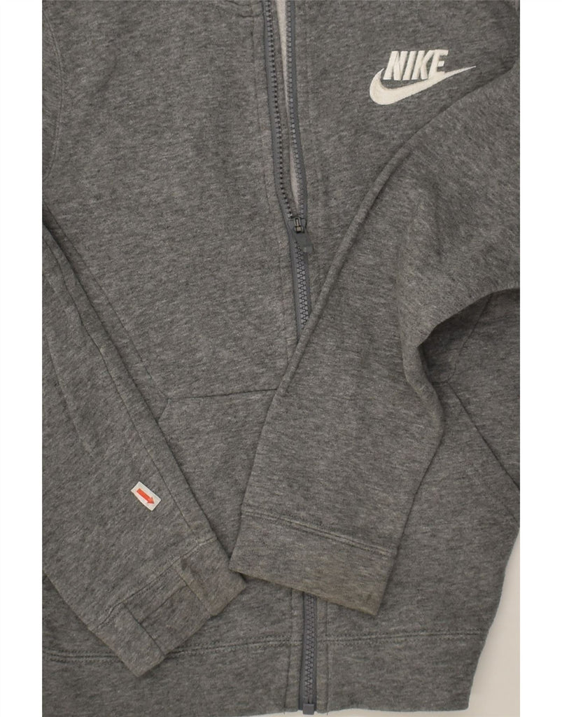 NIKE Boys Zip Hoodie Sweater 10-11 Years Medium Grey Cotton | Vintage Nike | Thrift | Second-Hand Nike | Used Clothing | Messina Hembry 