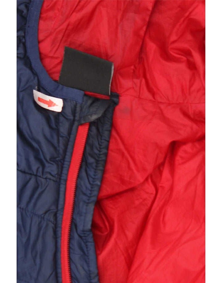 Umbro Mens Hooded Padded Jacket UK 40 Large Navy Blue Polyester