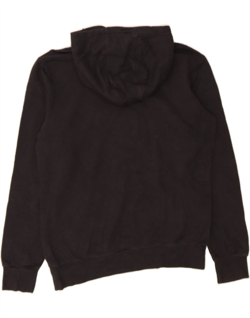 ADIDAS Womens Graphic Hoodie Jumper UK 12/14 Medium Black Cotton Vintage Adidas and Second-Hand Adidas from Messina Hembry 