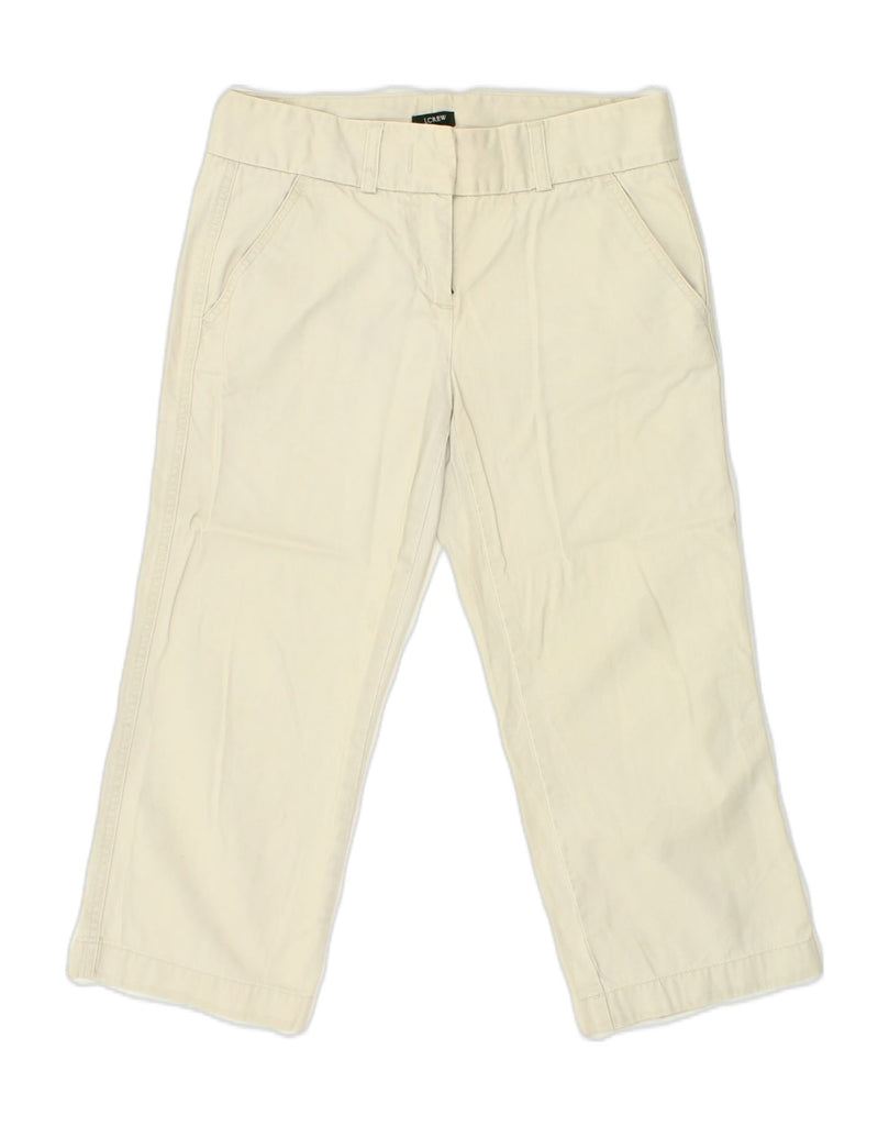 J. CREW Womens Petite Cropped Trousers US 4 Small W30 L21 Beige Cotton | Vintage J. Crew | Thrift | Second-Hand J. Crew | Used Clothing | Messina Hembry 