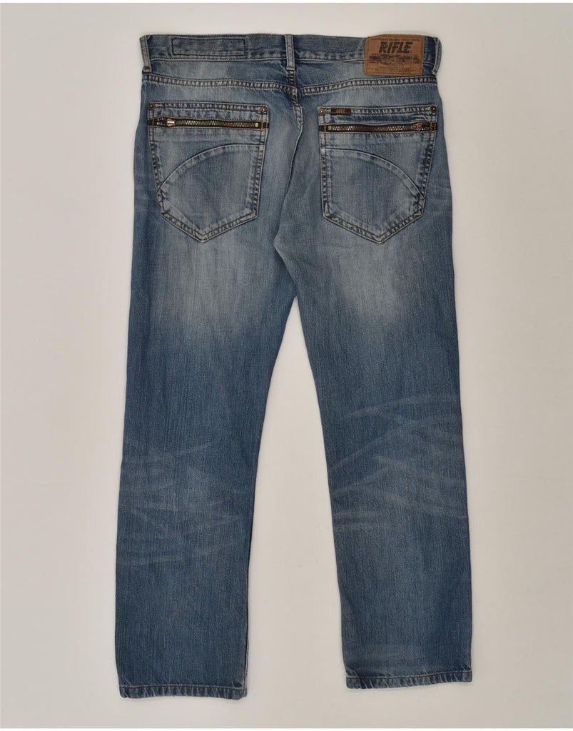 RIFLE Mens Straight Jeans W32 L27 Blue Cotton | Vintage Rifle | Thrift | Second-Hand Rifle | Used Clothing | Messina Hembry 