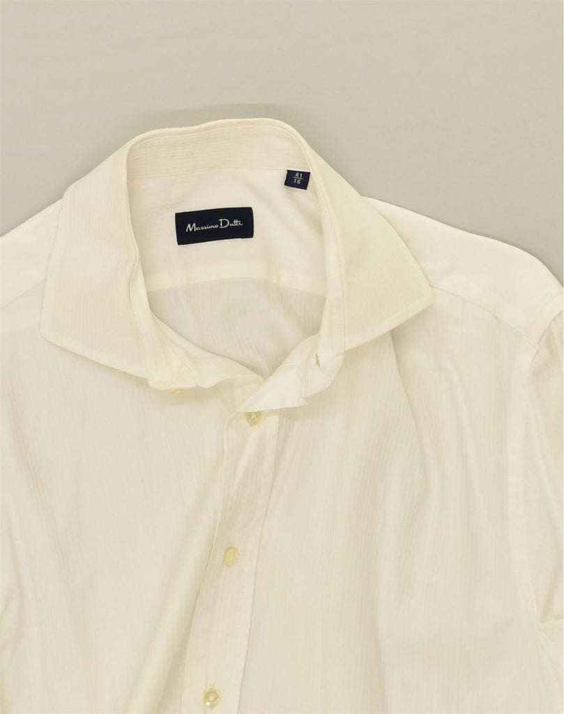 MASSIMO DUTTI Mens Shirt Size 41 16 Large White Cotton | Vintage Massimo Dutti | Thrift | Second-Hand Massimo Dutti | Used Clothing | Messina Hembry 