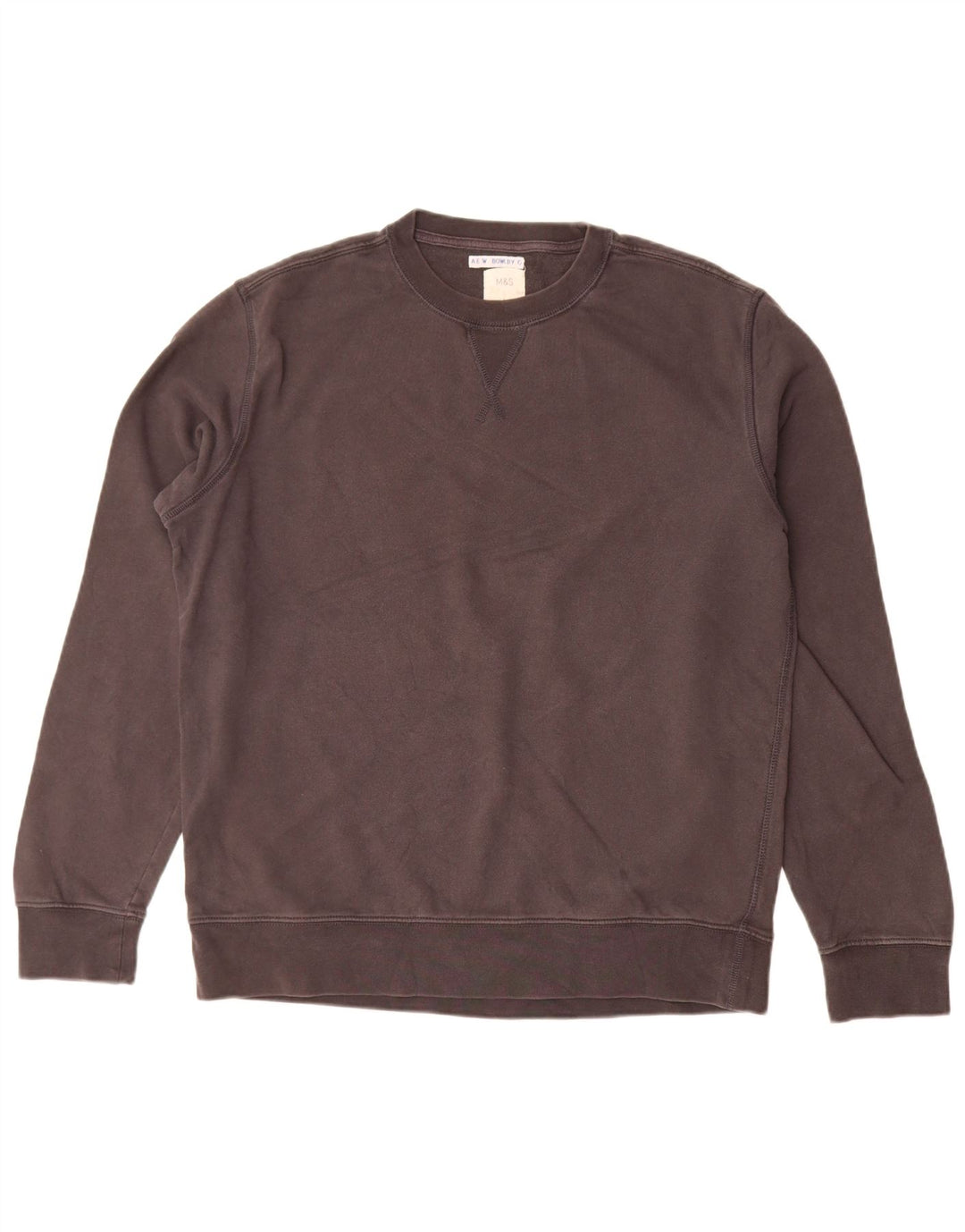 Marks & Spencer Mens Sweatshirt Jumper Large Grey Cotton
