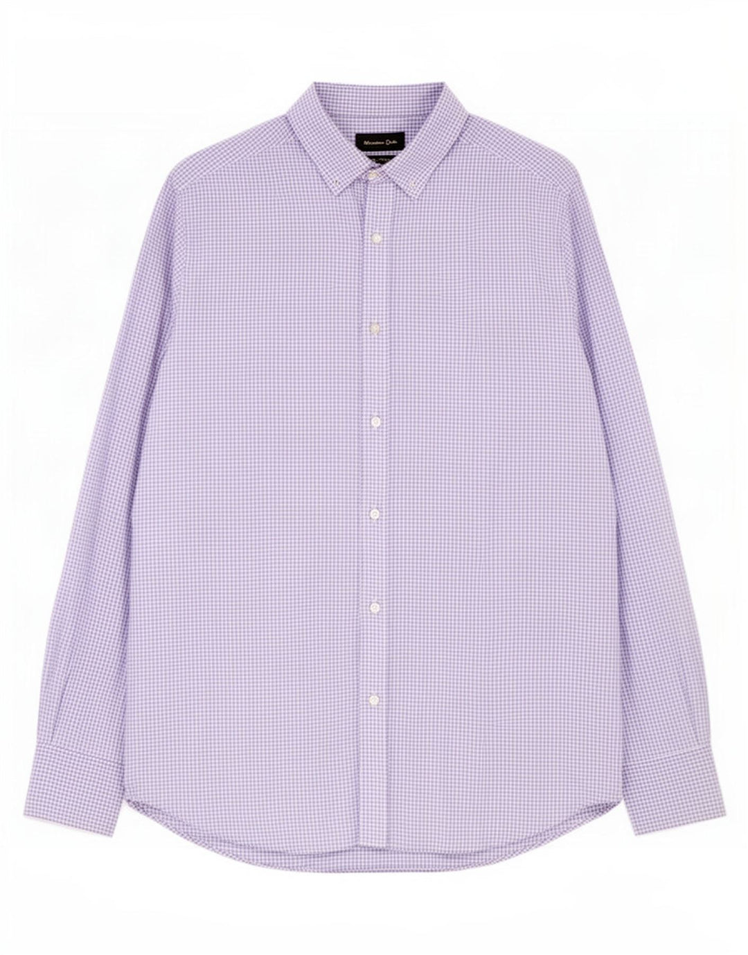 Massimo Dutti Mens Shirt Medium Purple Gingham