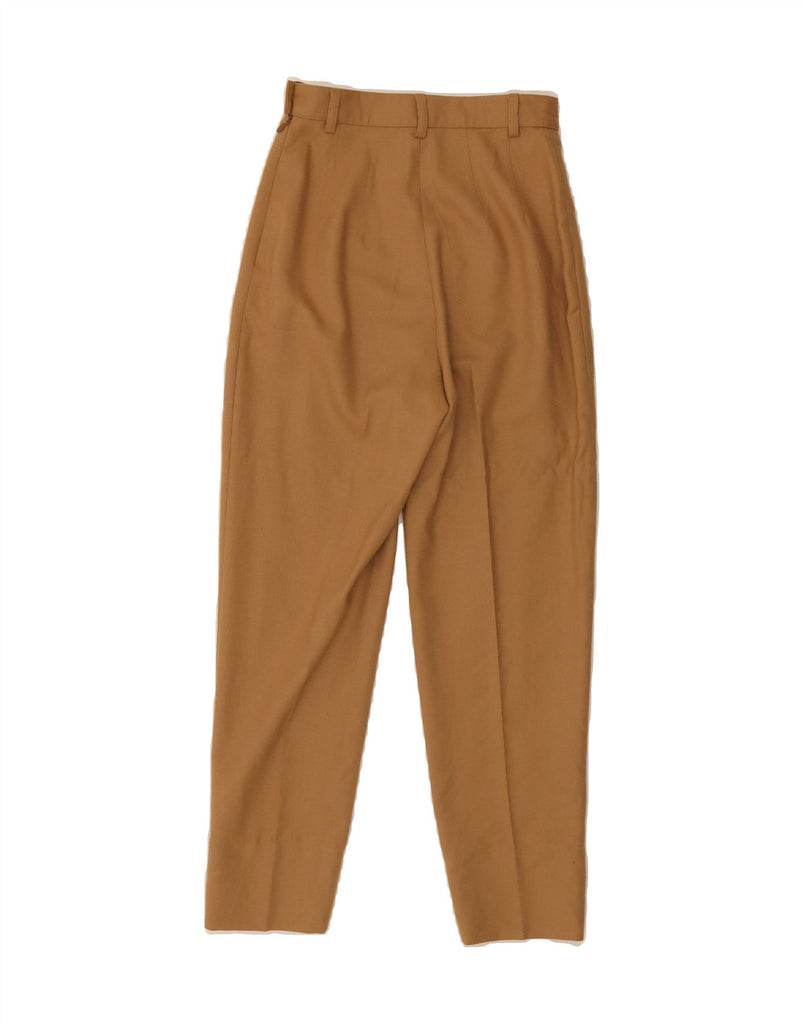 SISLEY Womens Relaxed Fit Casual Trousers W24 L24 Brown Virgin Wool Vintage Sisley and Second-Hand Sisley from Messina Hembry 