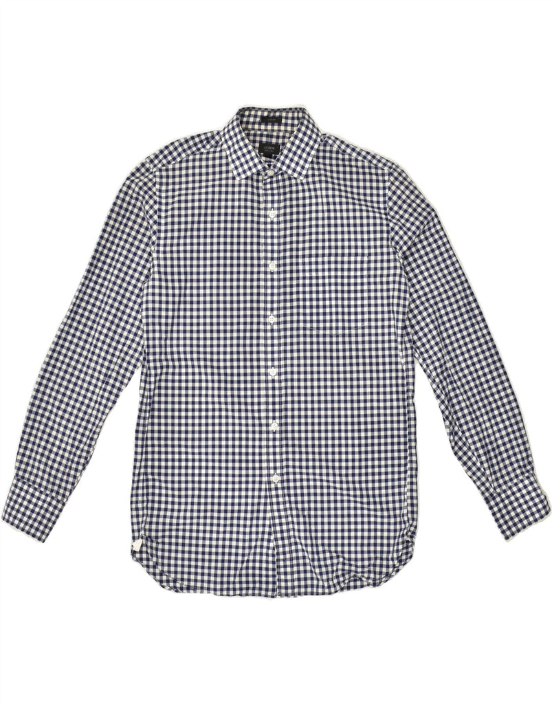 J. CREW Mens Ludlow Shirt Small Navy Blue Check Cotton | Vintage J. Crew | Thrift | Second-Hand J. Crew | Used Clothing | Messina Hembry 