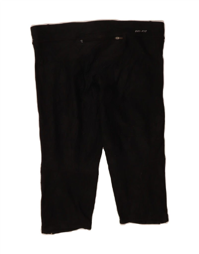 NIKE Womens Dri Fit Bermuda Sport Shorts UK 14 Medium Black Polyester Vintage Nike and Second-Hand Nike from Messina Hembry 