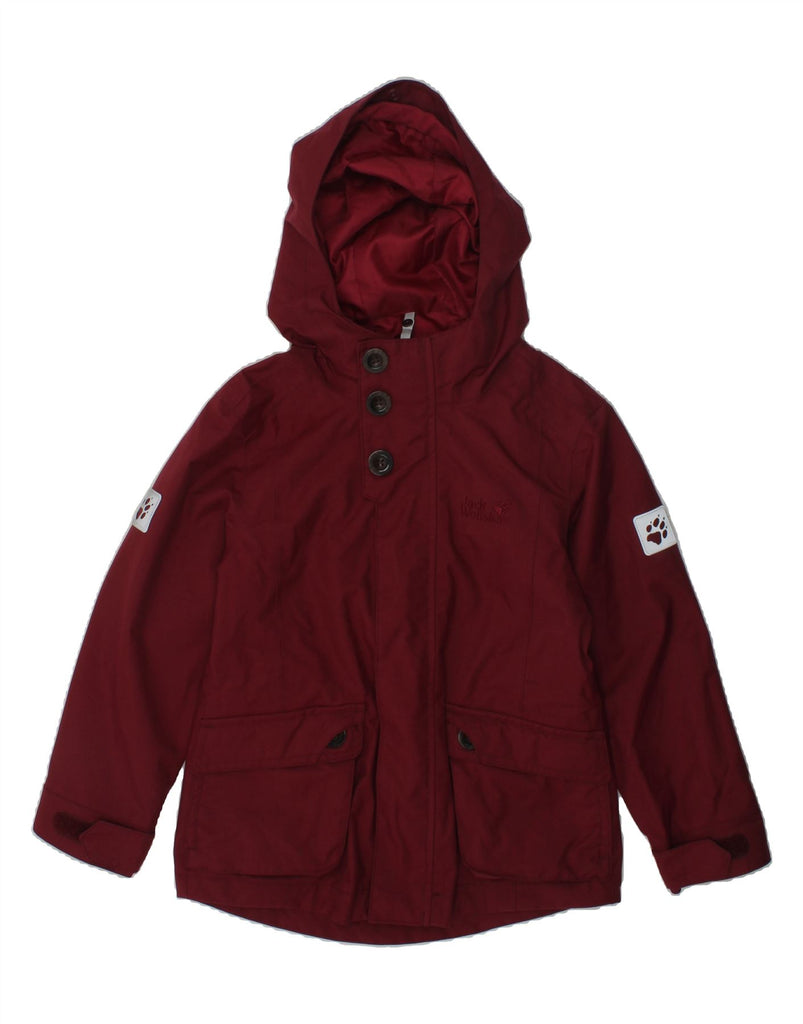 JACK WOLFSKIN Girls Hooded Windbreaker Jacket 4-5 Years Burgundy Polyamide | Vintage Jack Wolfskin | Thrift | Second-Hand Jack Wolfskin | Used Clothing | Messina Hembry 