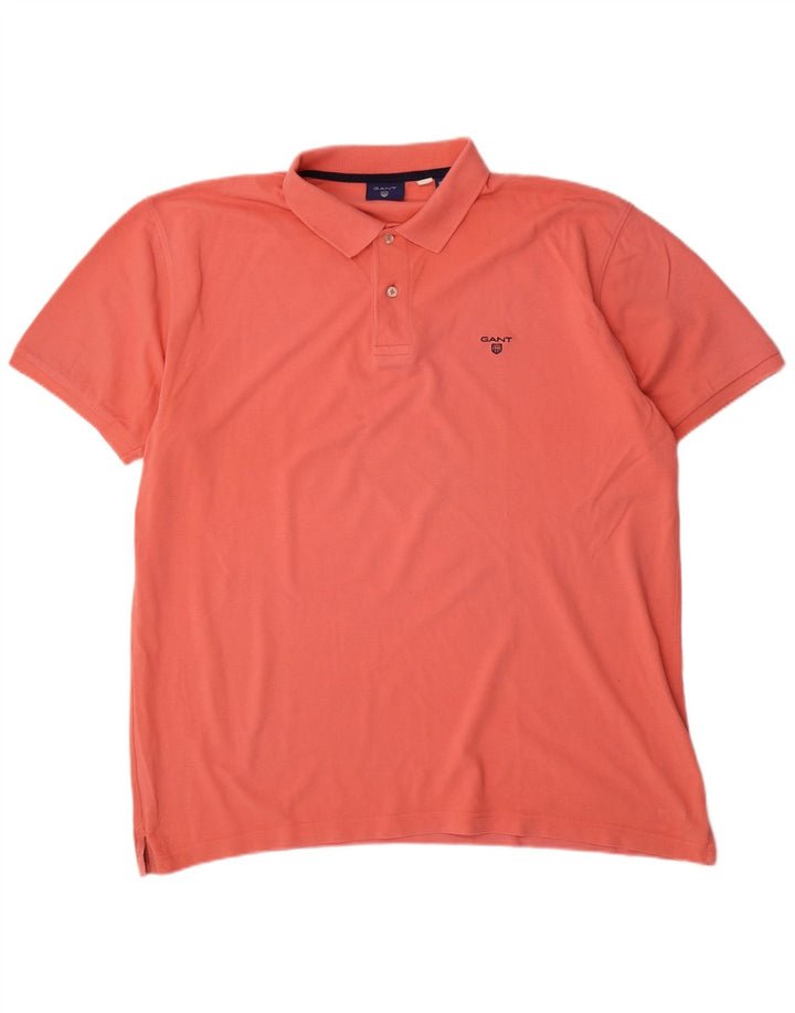Gant Mens Polo Shirt 2XL Orange Cotton