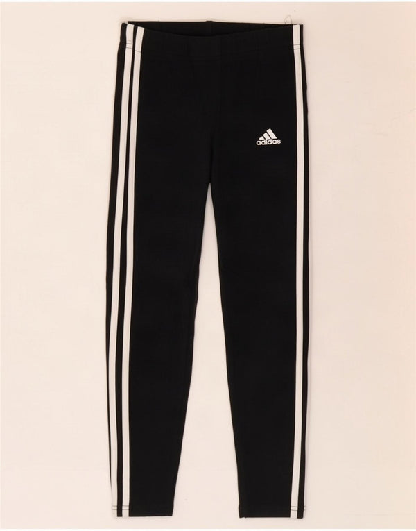 Adidas Girls Leggings 9-10 Years Black Cotton